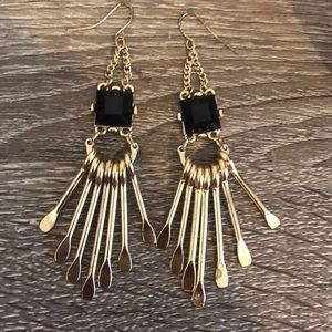 Gold drop earrings (statement earrings)